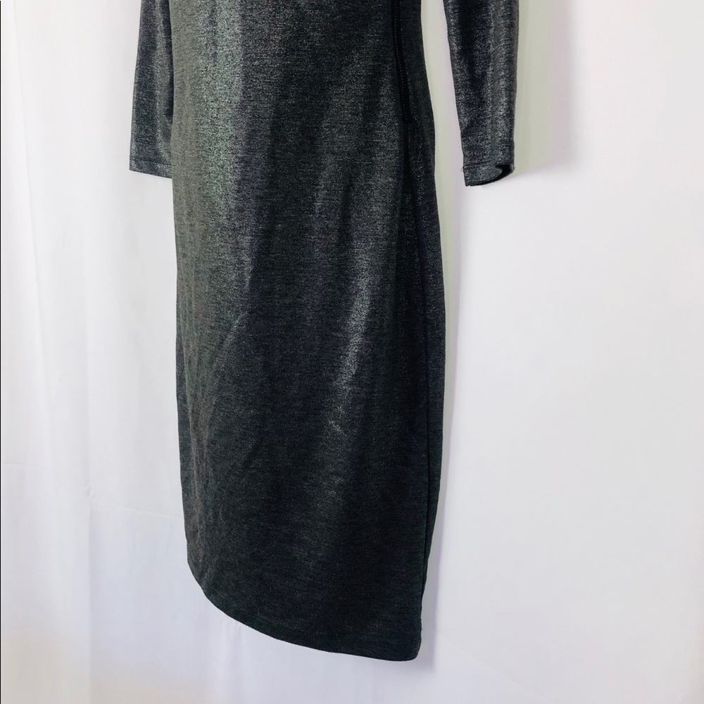 Alice + Olivia shimmery knit back mesh dress 6 - Picture 4 of 15